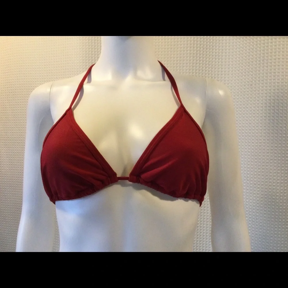 💎2xHP!💎GAP Body | RARE Burgundy String Bikini Top With Charms - Picture 11 of 11